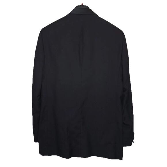 DOBELL Tuxedo Tux Black Full Suit 40R Wool Notch Lapel With Bag - Picture 2 of 14